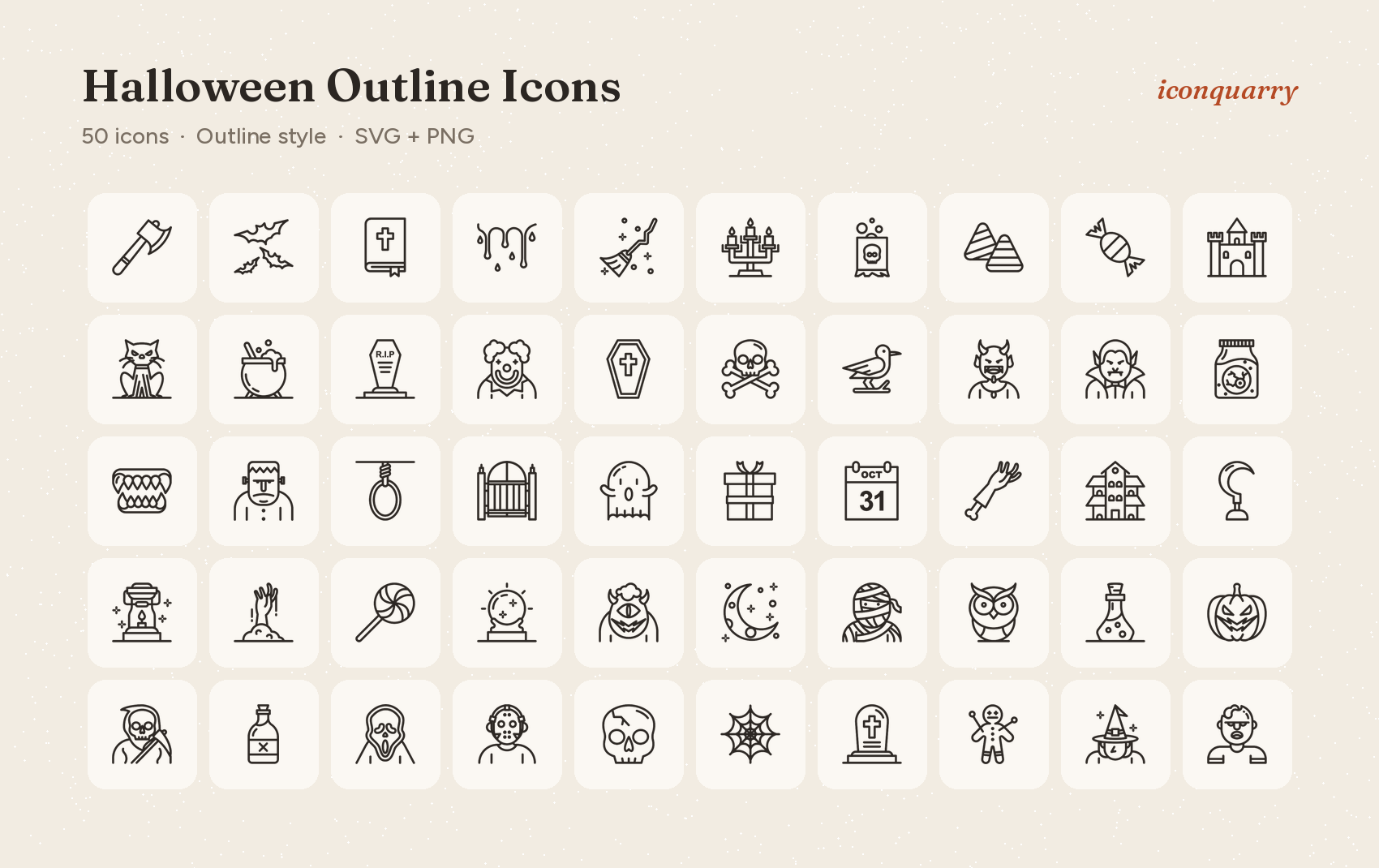 All icons in Halloween Outline Icons