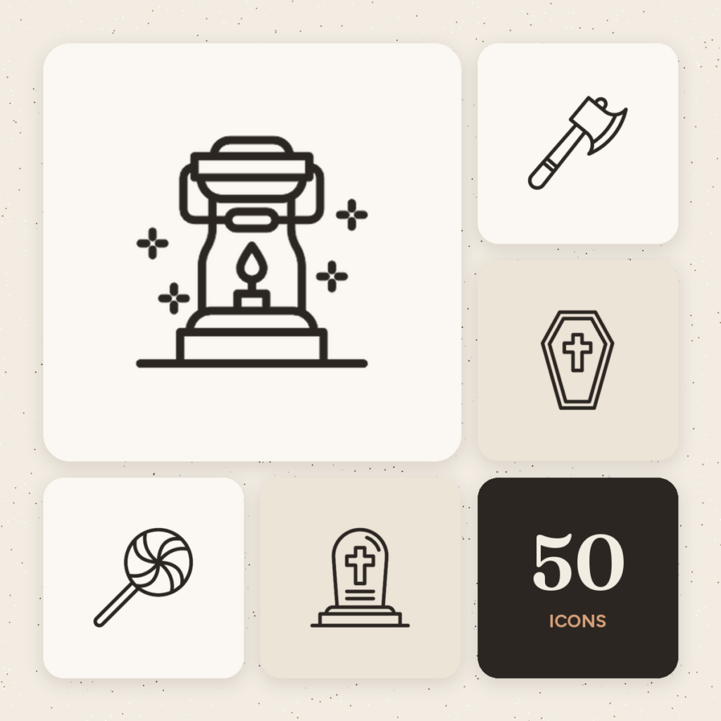 Halloween Outline Icons cover