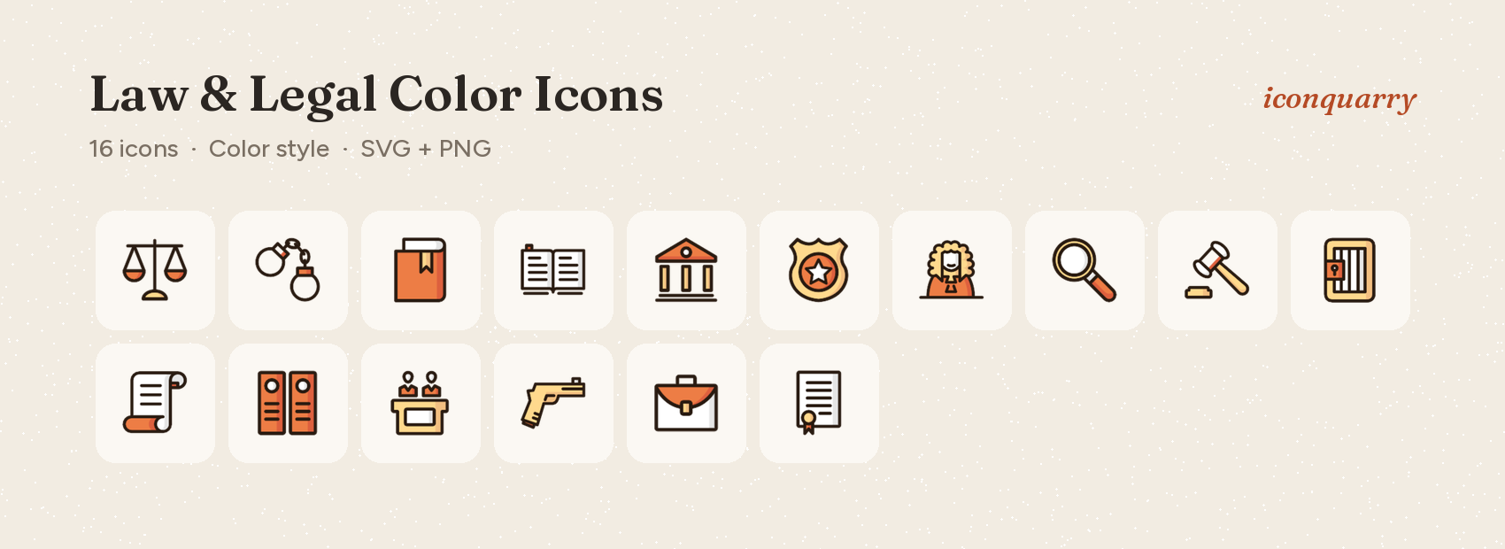 All icons in Law & Legal Color Icons