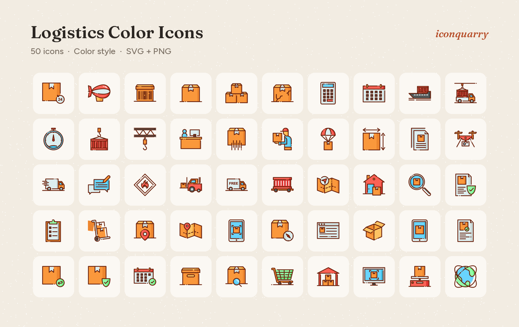 All icons in Logistics Color Icons