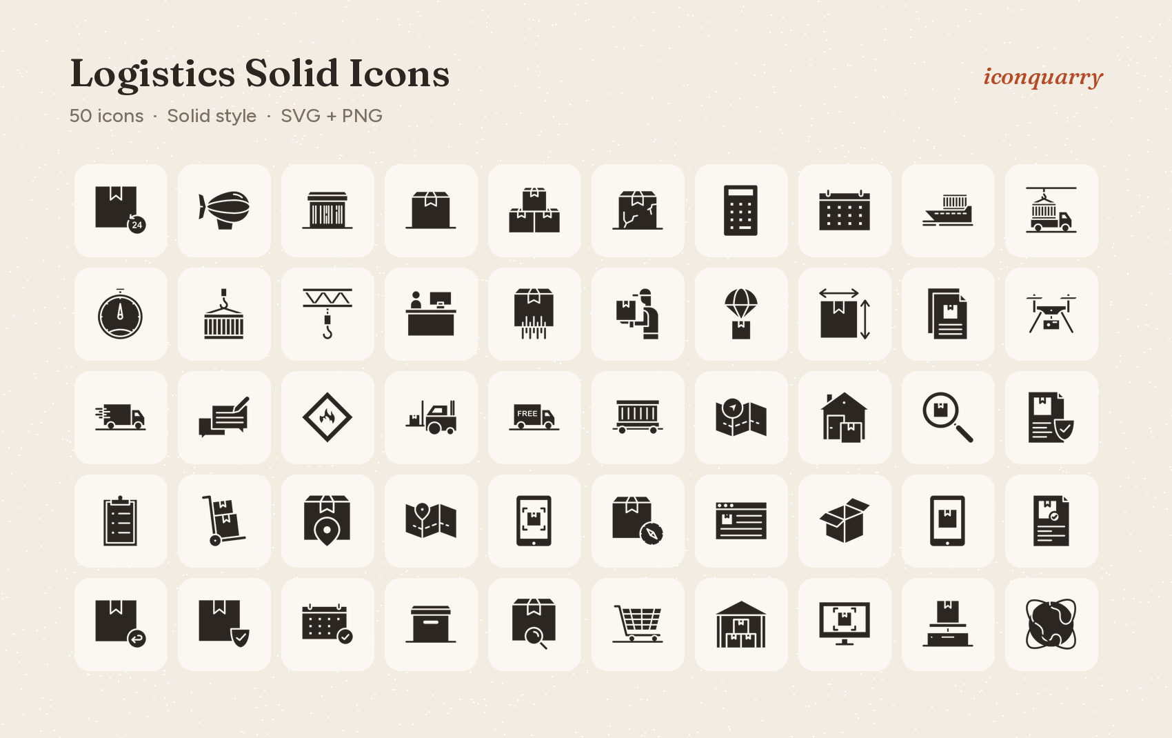 All icons in Logistics Solid Icons