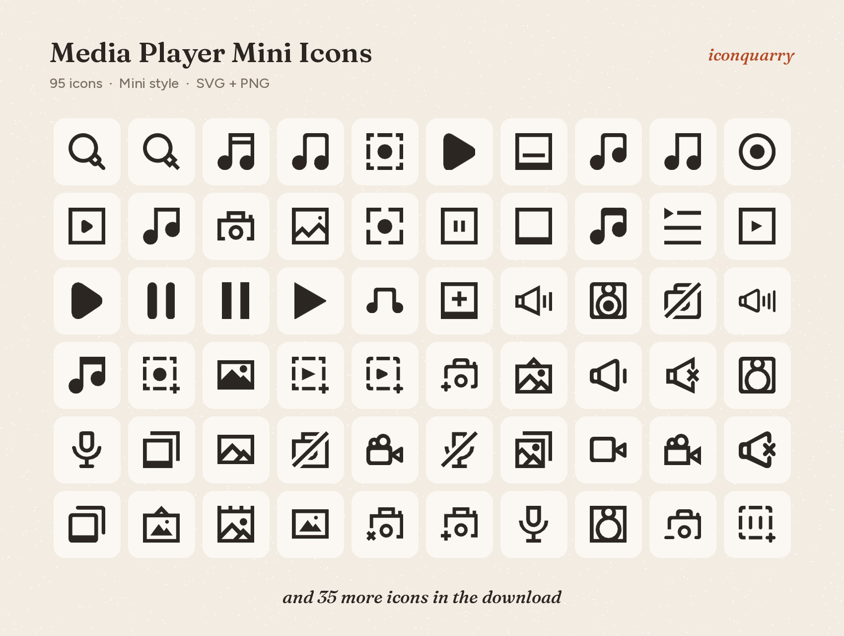All icons in Media Player Mini Icons