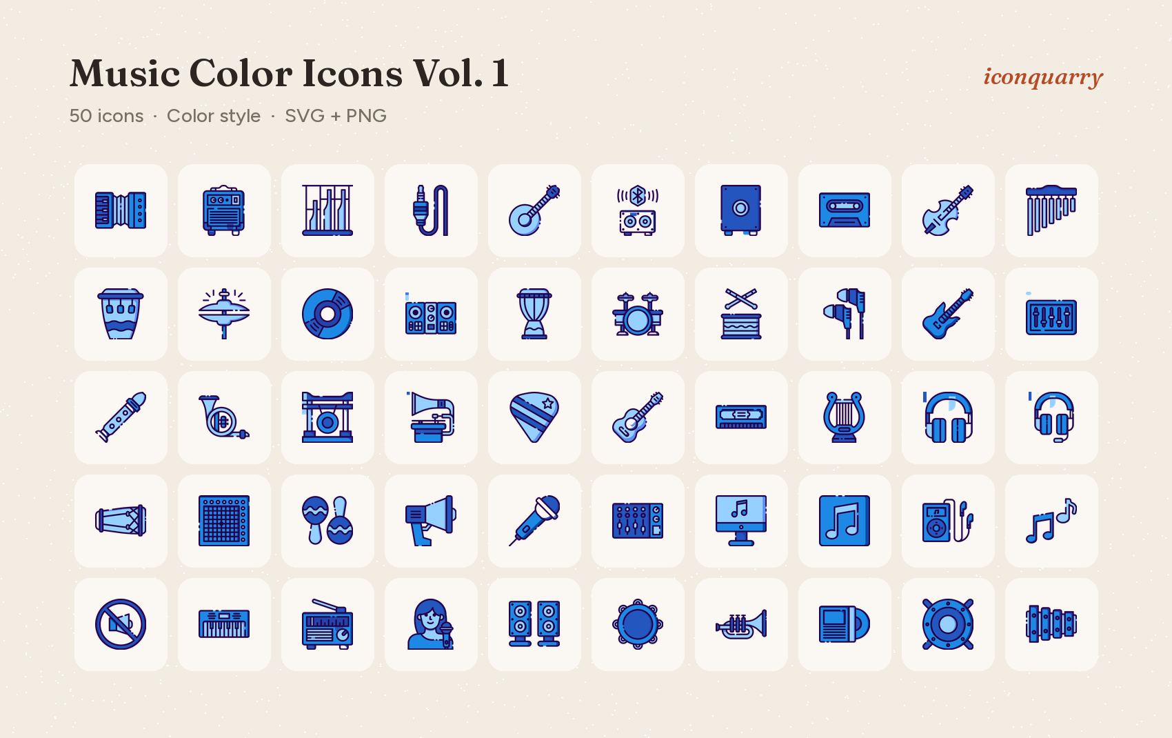 All icons in Music Color Icons Vol. 1