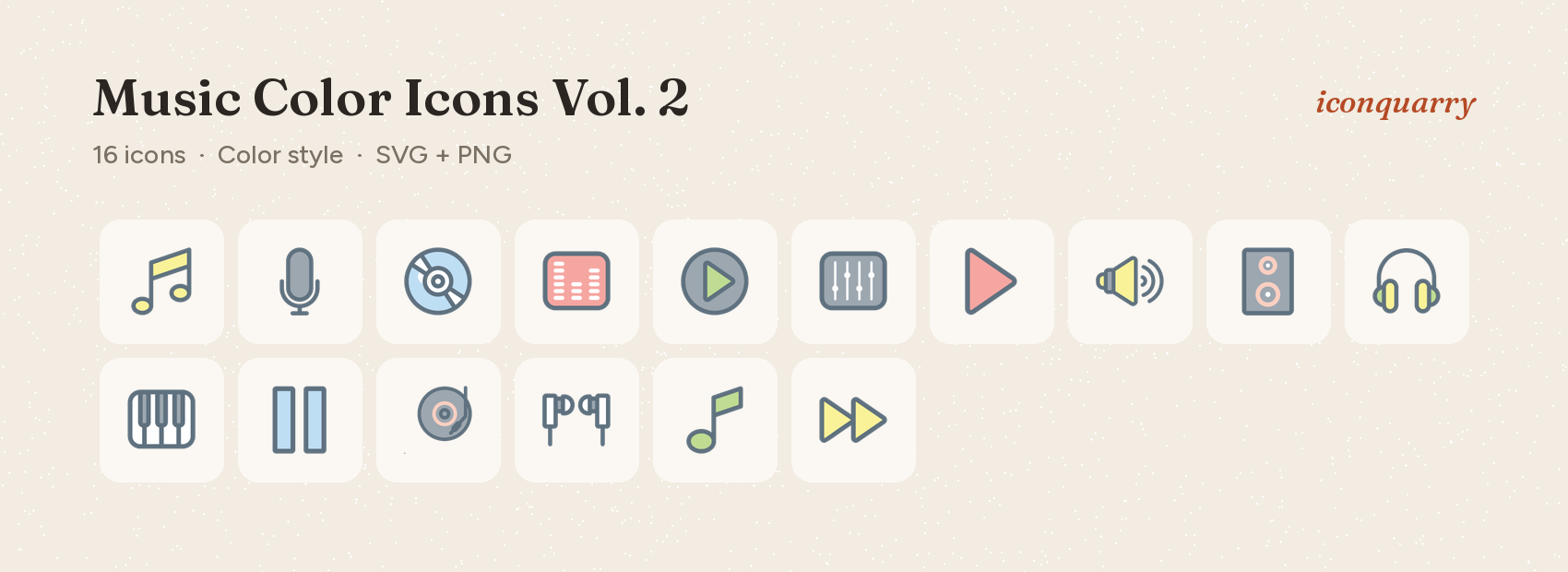 All icons in Music Color Icons Vol. 2