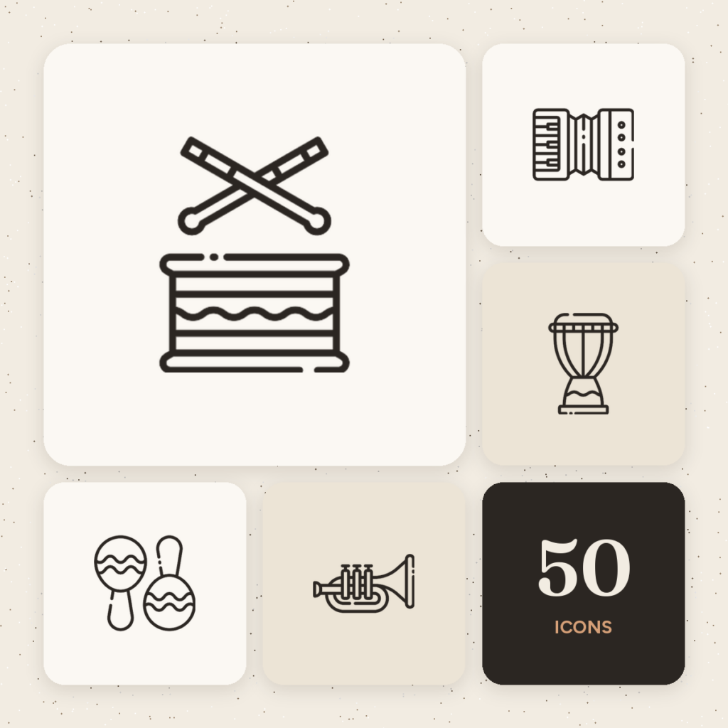 Music Outline Icons cover