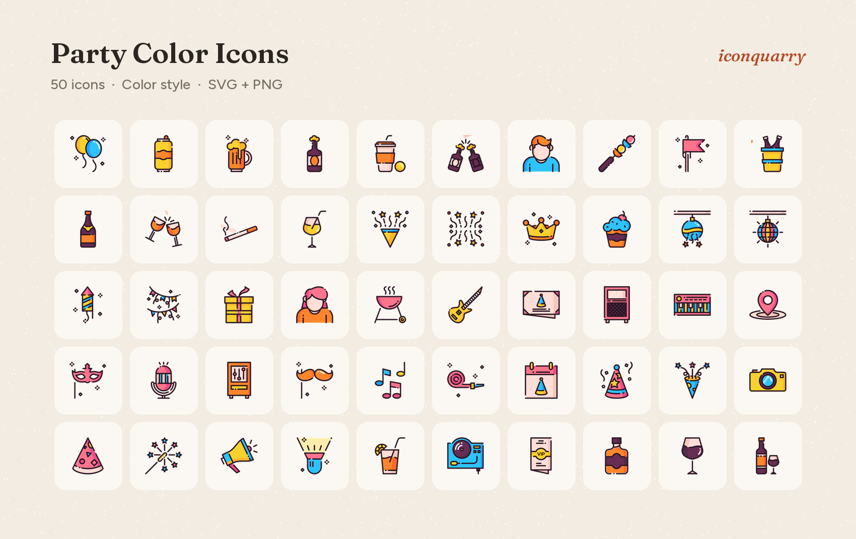 All icons in Party Color Icons