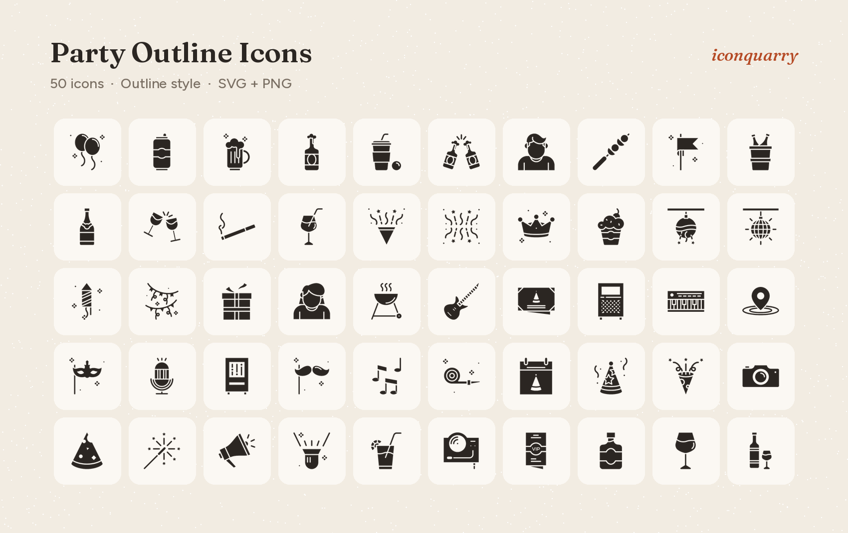 All icons in Party Outline Icons