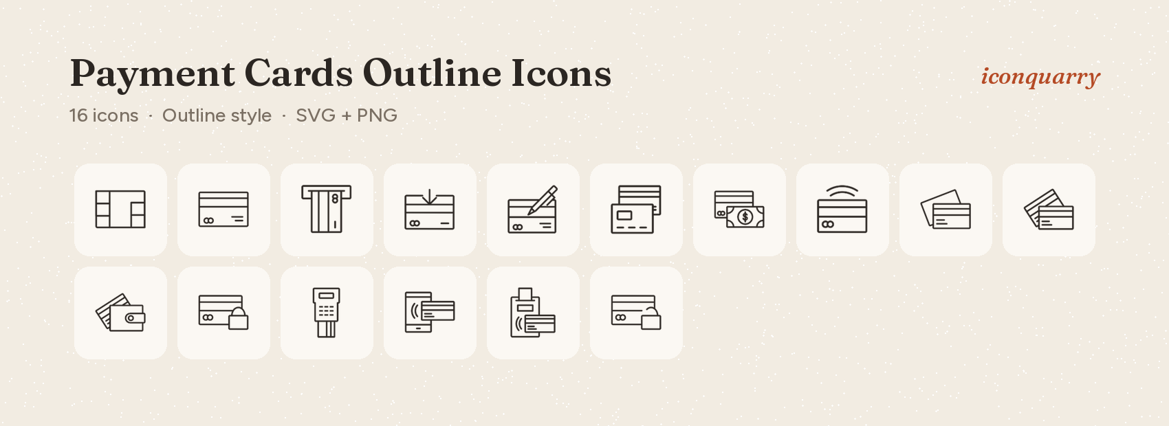 All icons in Payment Cards Outline Icons