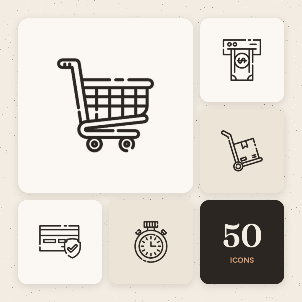 Retail Outline Icons cover