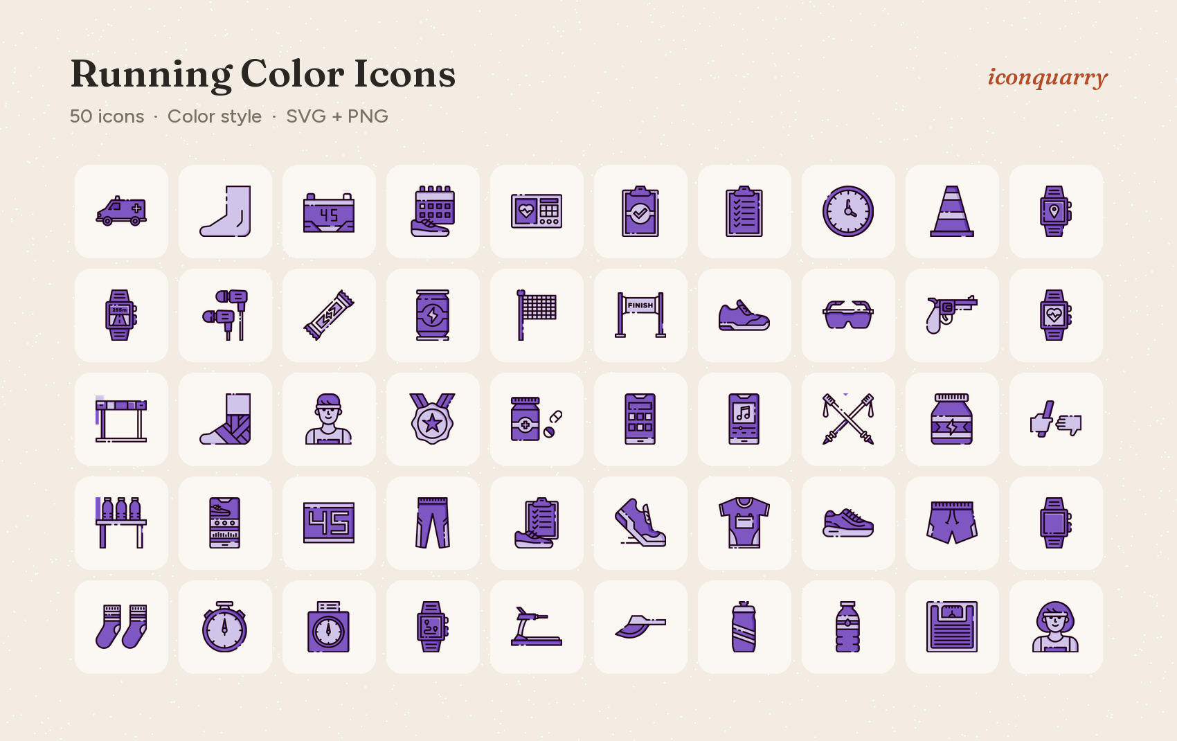 All icons in Running Color Icons