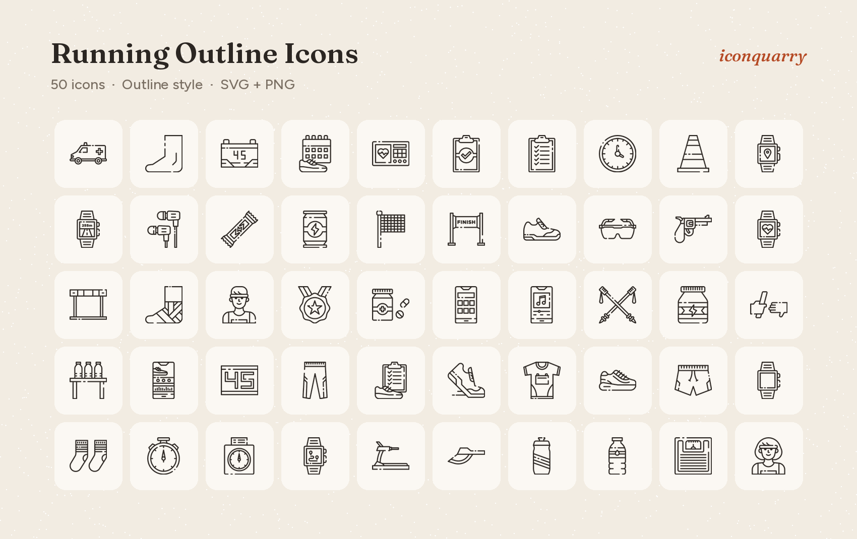 All icons in Running Outline Icons