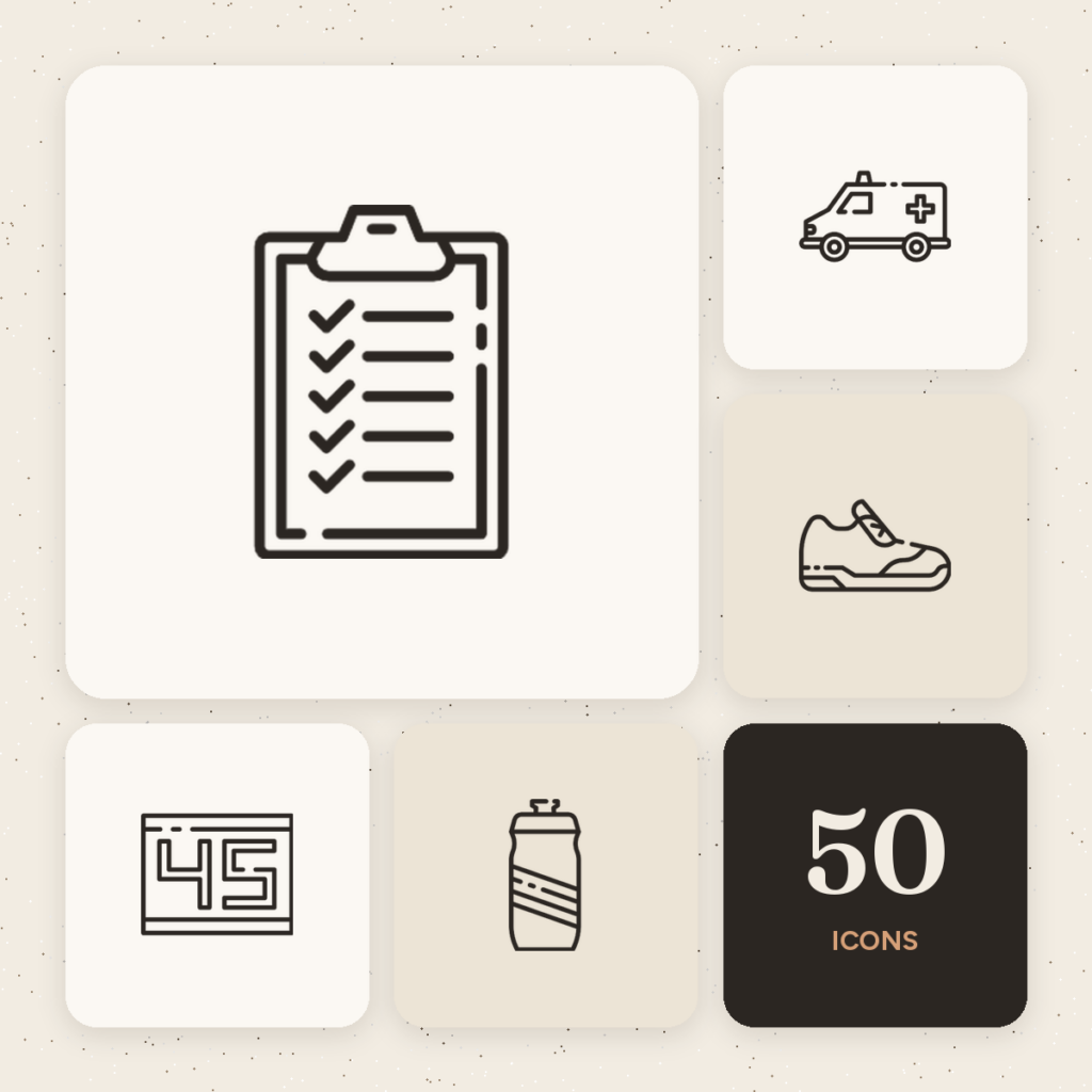 Running Outline Icons cover
