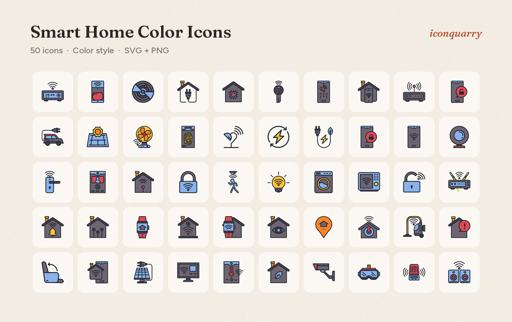 All icons in Smart Home Color Icons