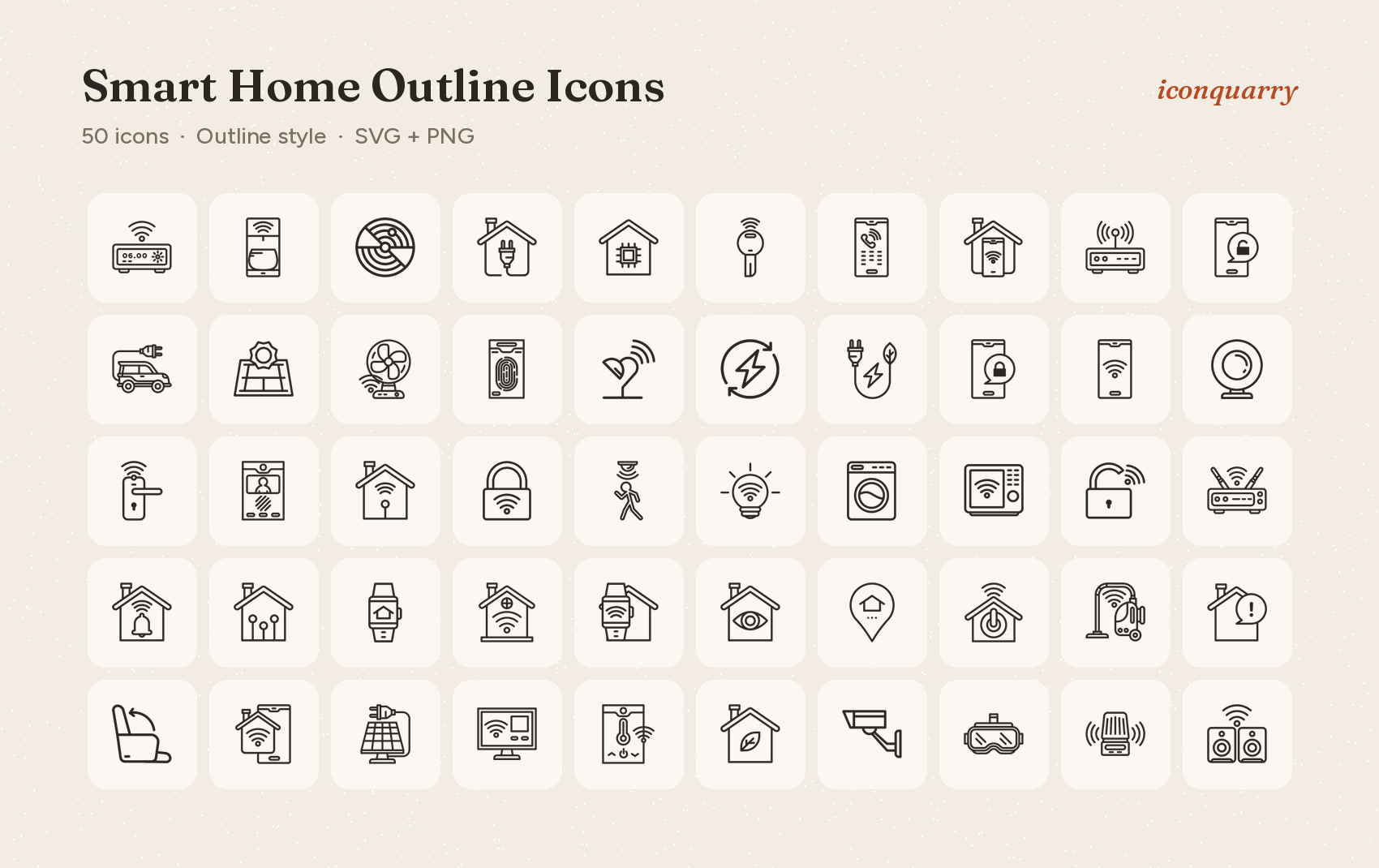 All icons in Smart Home Outline Icons