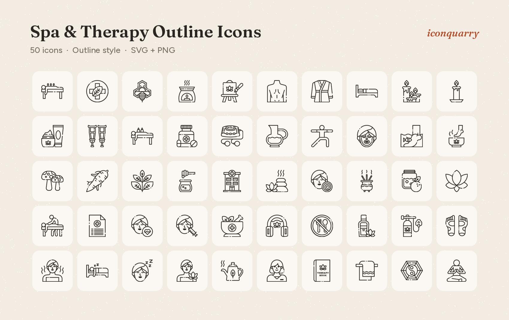 All icons in Spa & Therapy Outline Icons
