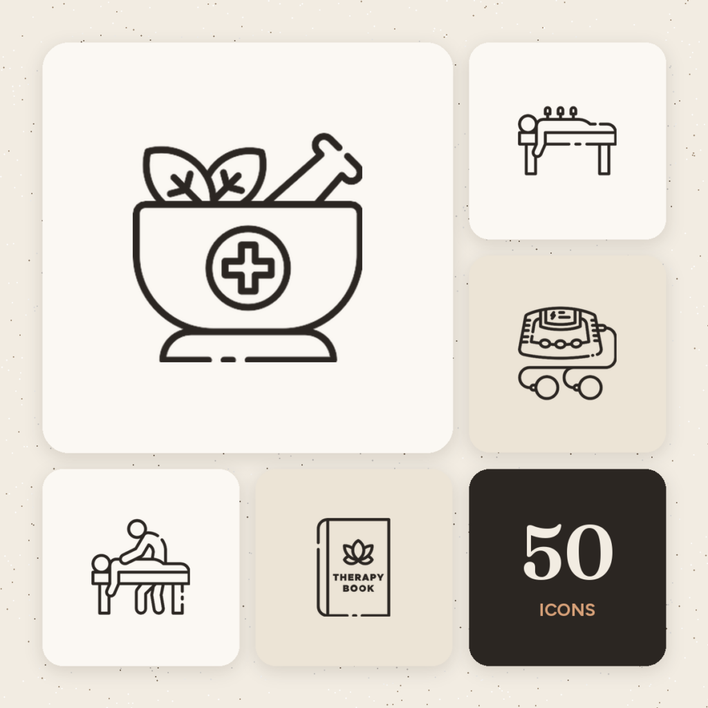 Spa & Therapy Outline Icons cover