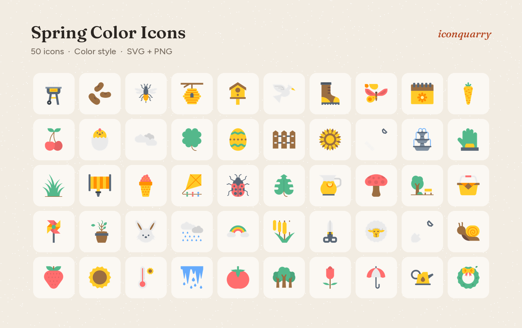 All icons in Spring Color Icons