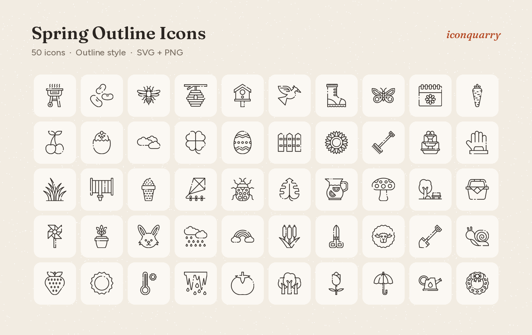 All icons in Spring Outline Icons