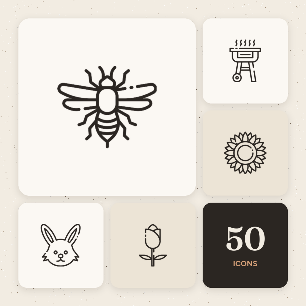Spring Outline Icons cover
