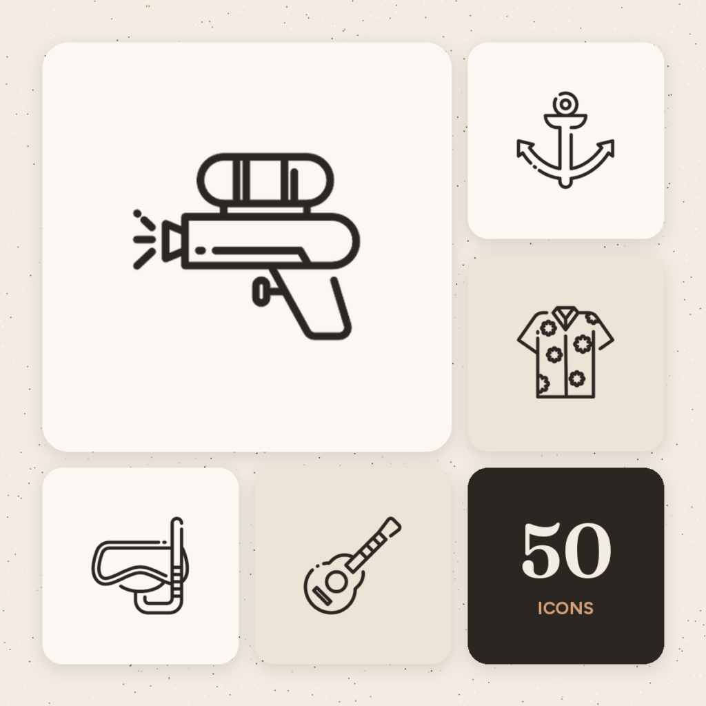 Summer Outline Icons cover