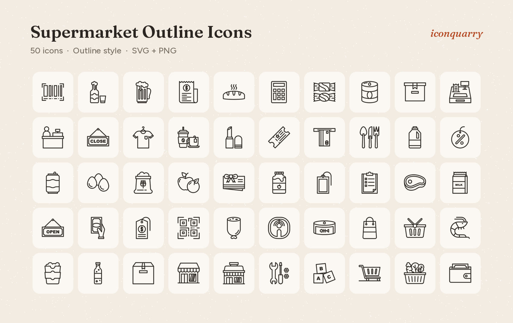 All icons in Supermarket Outline Icons