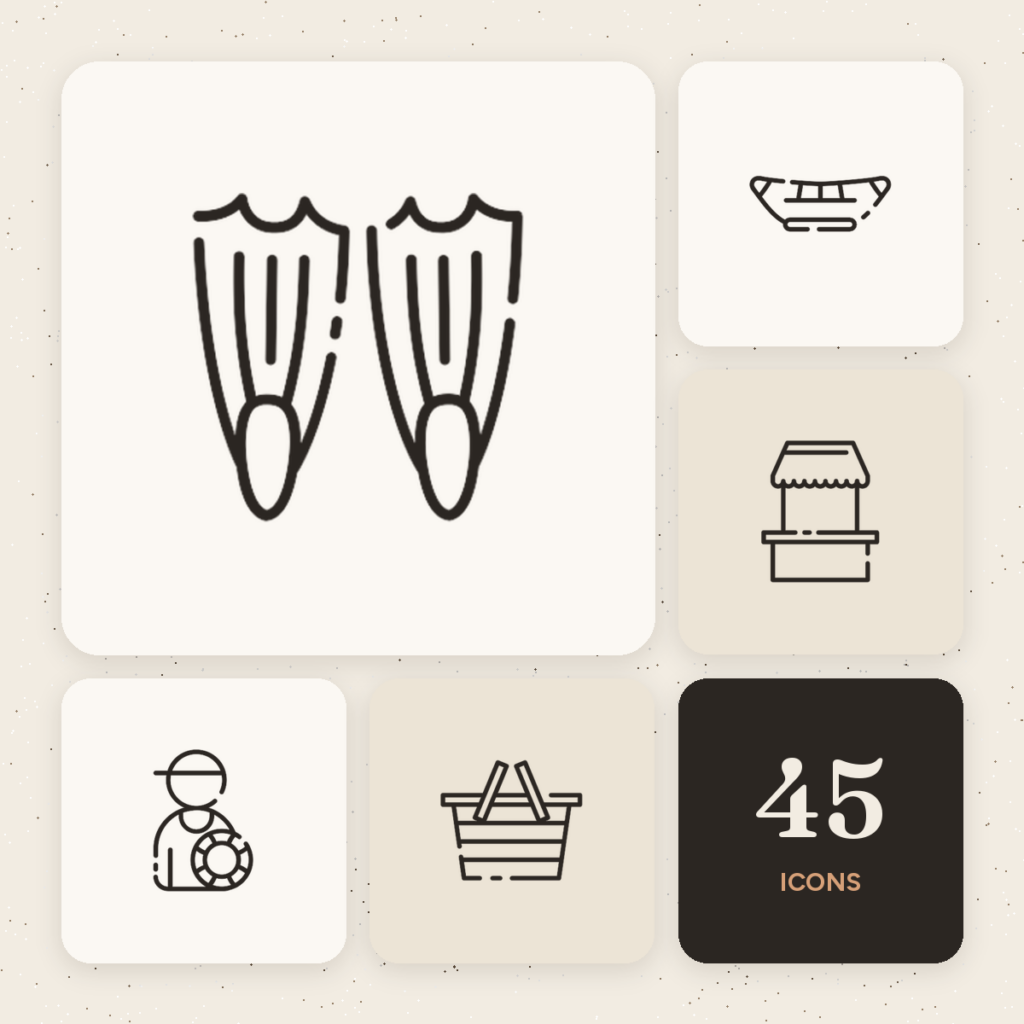 Swimming Outline Icons cover