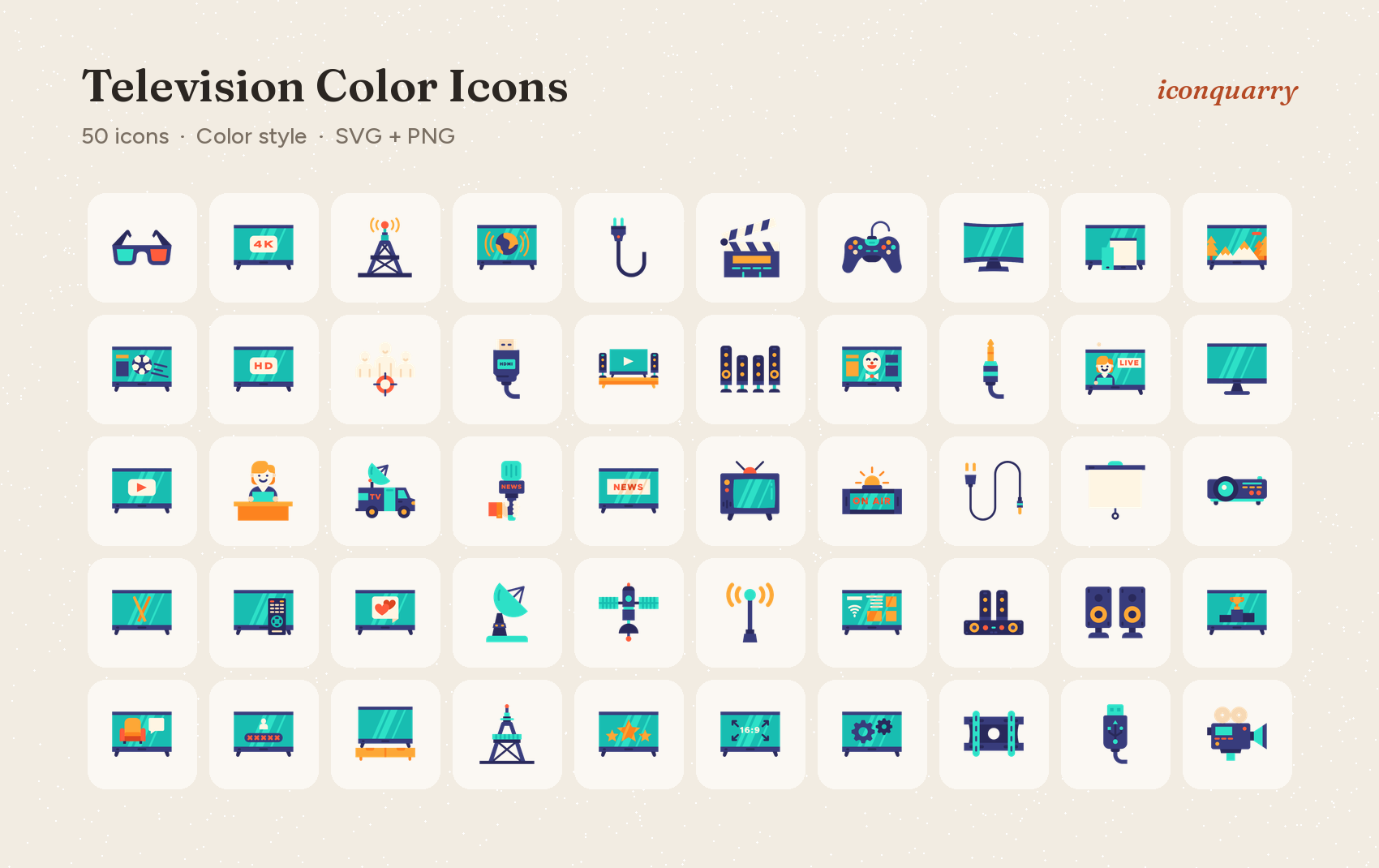All icons in Television Color Icons