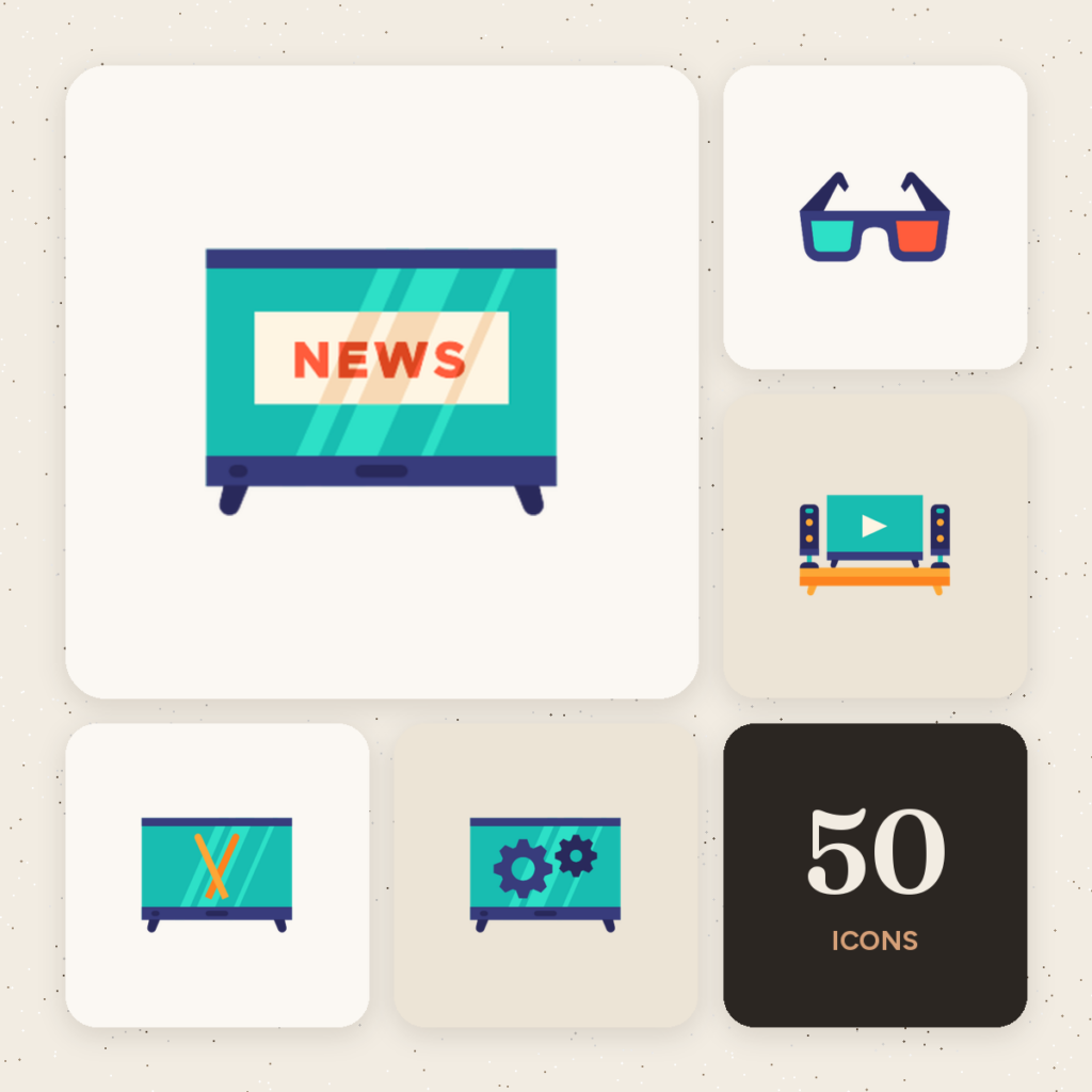 Television Color Icons cover