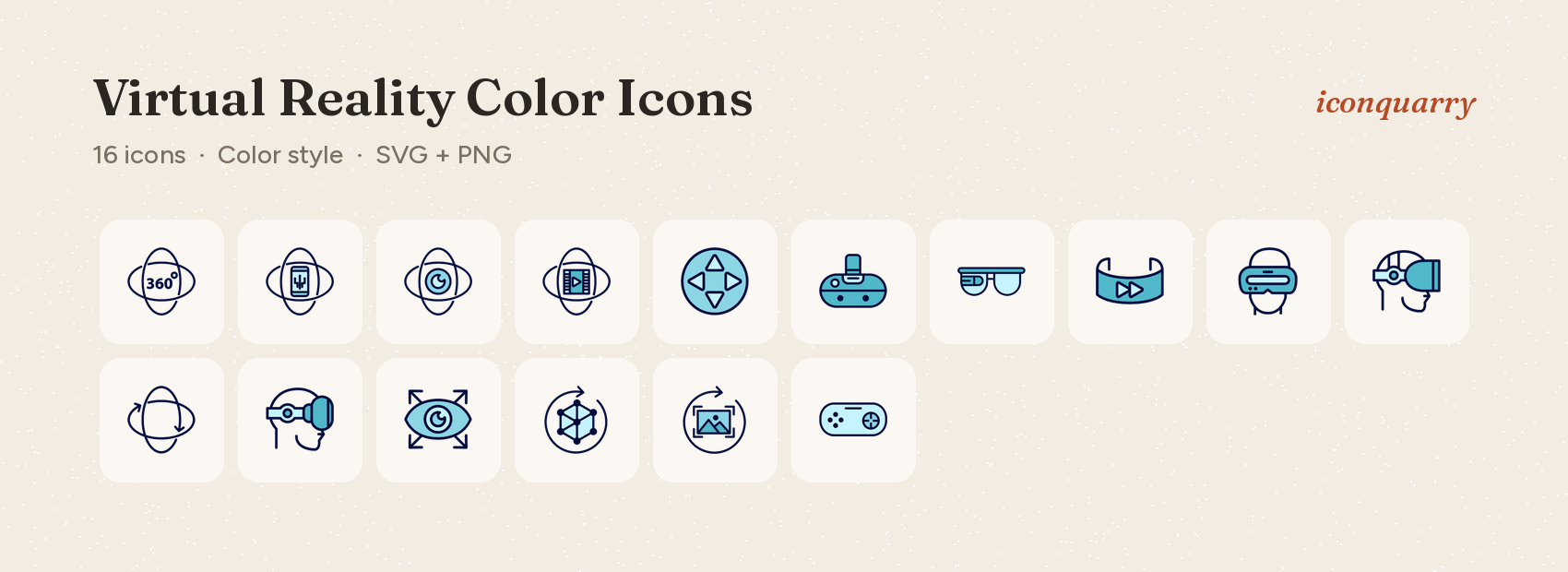 All icons in Virtual Reality Color Icons
