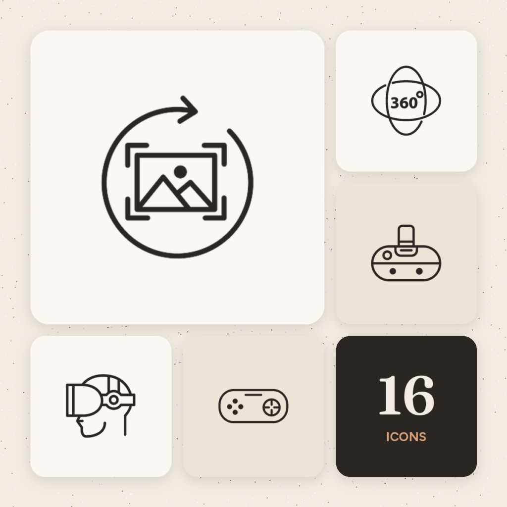 Virtual Reality Outline Icons cover