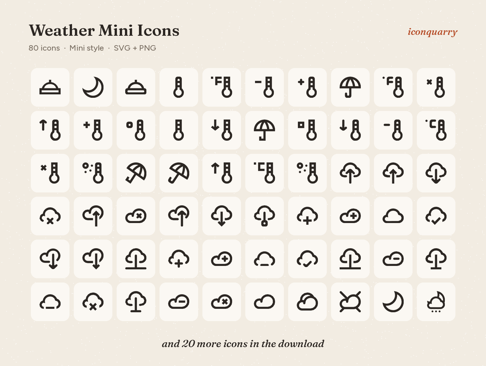 All icons in Weather Mini Icons