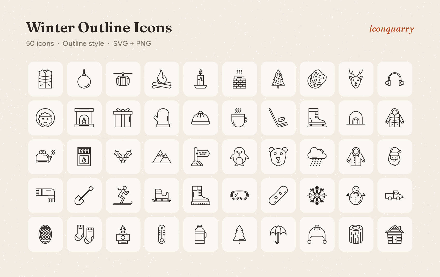 All icons in Winter Outline Icons